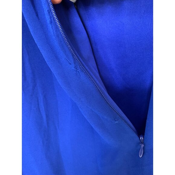 Halston Heritage Mini Evening Chiffon Cape Overlay Dress Size 6 RA10712 NWD $375 - Picture 6 of 15